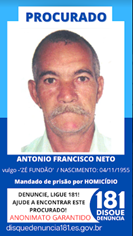 ANTONIO-FRANCISCO-NETO Polícia divulga lista de foragidos da região serrana