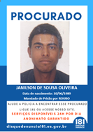 JANILSON-DE-SOUSA-OLIVEIRA Polícia divulga lista de foragidos da região serrana