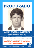 MANOEL-BENTO-DOS-SANTOS-NETO Polícia divulga lista de foragidos da região serrana