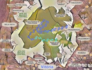 mapa-300x226 Caminhada Ecológica ao Parque da Fonte Grande e projeto Lua Cheia no dia 24