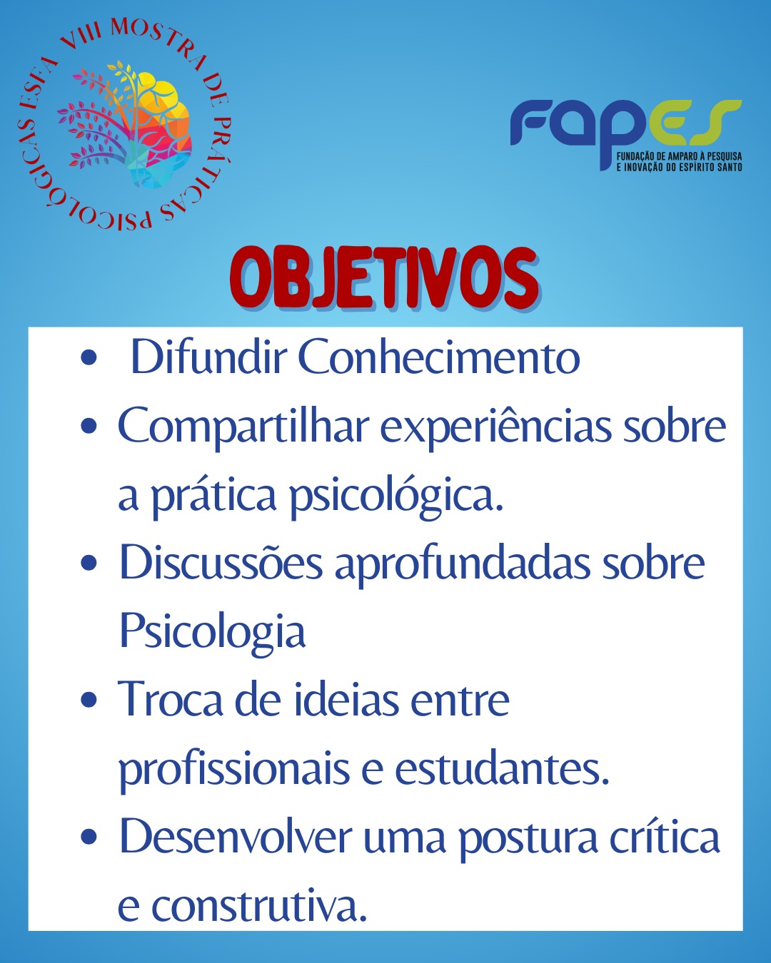 e2aa1c01-2825-4c18-9484-527d93915be3 Vem aí a VIII Mostra de Práticas em Psicologia na Esfa