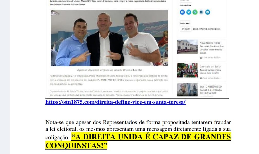 cf5bb010-8f4b-4b14-9737-e567422159fc Frase "Direita Unida" irrita  esquerda teresense